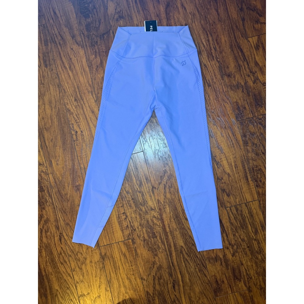 Peloton Womens High Rise Perforated Active Leggings Periwinkle Blue Small NWT